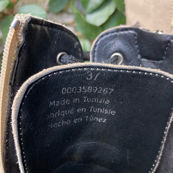 Free People Emmett Lace Up Lug Sole Boot in Latte Suede - Picture 12 of 14